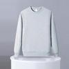 Yousheng Autumn Winter Men Top O Neck Loose Pure Color Elastic Cuffs Pullover Mid Length Sport Daily Wear School Sweatshirt