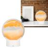 Moving Sand Art Round Frame 3D Transparent Glass Battery USB Powered Lights Dynamic Sand Picture for Family   Cafe