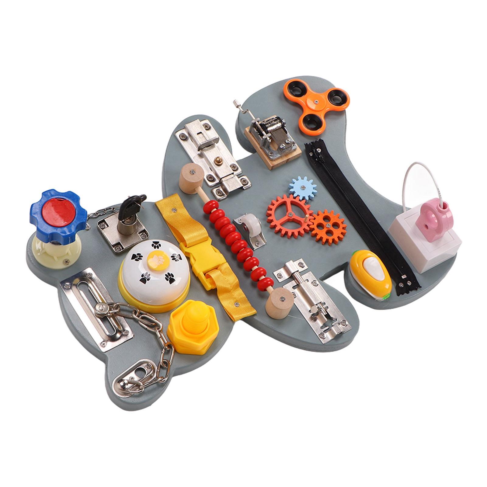 

Сенсорная доска Деревянные замки защелки Развивающая Милая форма медвежонка Игрушки для развития мелкой моторики