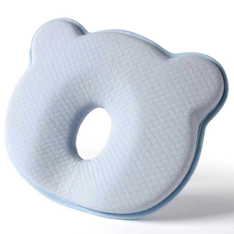 Kojící polštář pro novorozence Kojenecká paměťová pěna Samet Antiexcentrický polštářek pro tvarování hlavy Baby Bear Baby Polštář