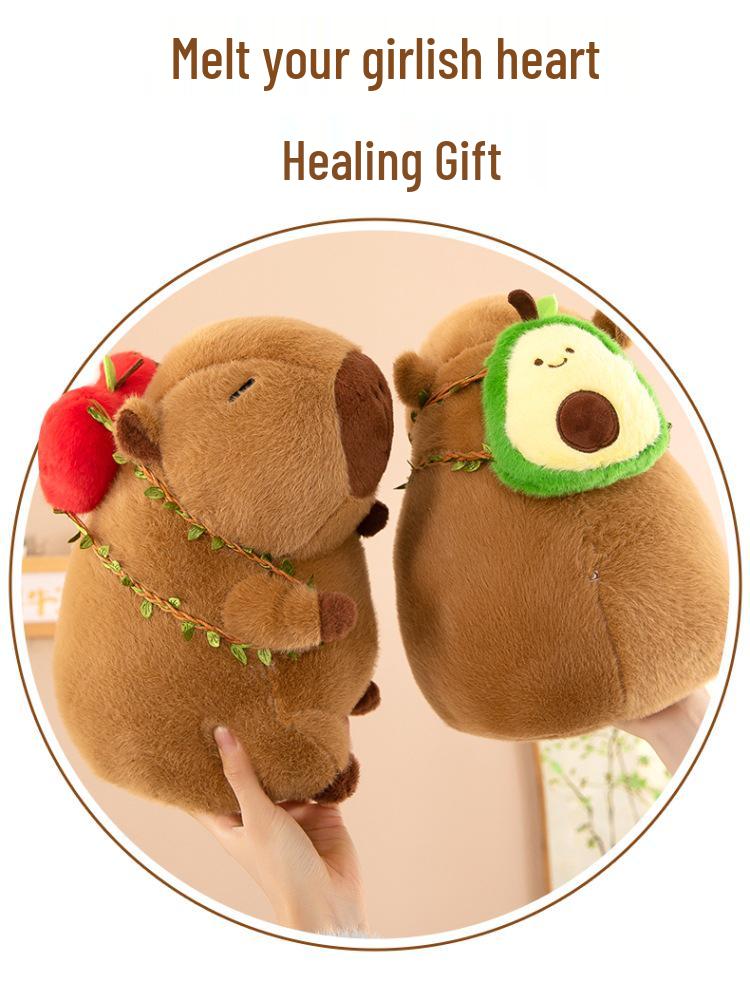 Fruit Plush Capybara Pull String Toy