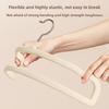 10pcs Pack Pants Hanger Flocking Plastic Space Saving Anti Slip Short Neck Beige Cloth Drying Cloth Hanger 360 ° Swivel Hook