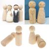 20 Pack Wooden Peg Doll Bodies Unfinished Plain Blank Decorative DIY- - Give Children The Holiday