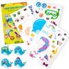 12Sheets Make A Face Diy Sticker Safari Animal Mermaid Decoration Kid Enlightenment Jigsaw Puzzle Stickers Funny Cartoon Pet Zyf