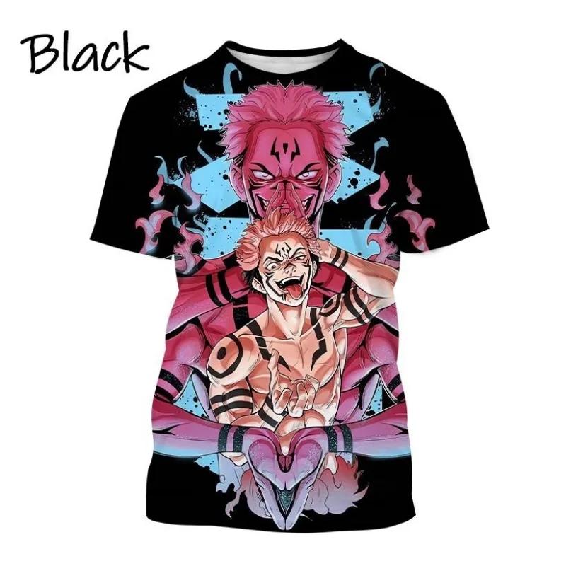 

Футболка с 3D-печатью в стиле японского аниме «Jujutsu Kaisen», мужская/женская, повседневная, с короткими рукавами, в стиле «Harajuku», стиль «Street Cool» 3XL