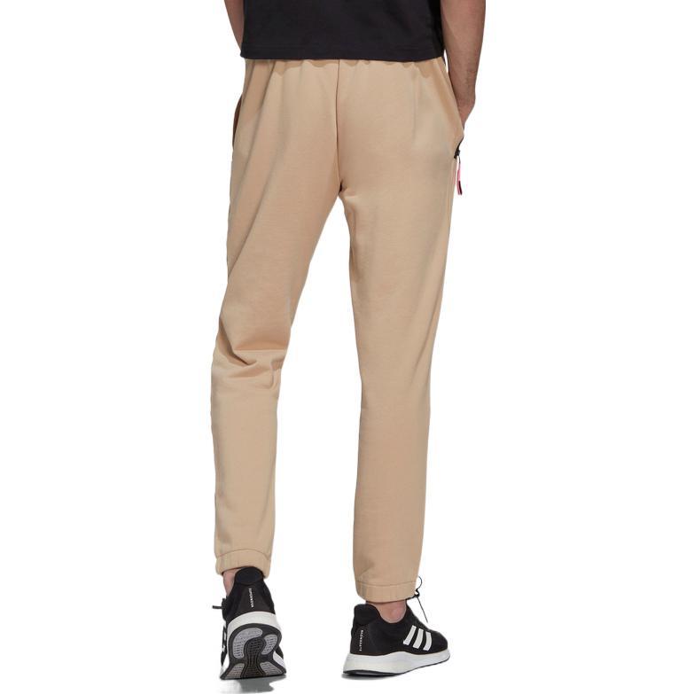 Adidas Logo Print Elastic Straight-Fit Track Pants Men Bottoms Light-Brown HI5384