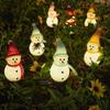 Christmas snowman ground mounted solar outdoor waterproof lawn light courtyard festive atmosphere decoration warm night light