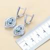 Hight Quality Fashion Accessories 925 Silver 9-Color Jewelry Sets Mystic Rainbow Zircon Female Bracelet Earring And Necklace