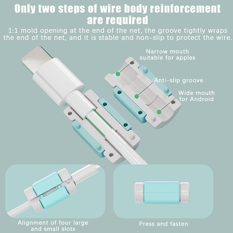 10Pcs Data Cable Charger Cable Protector For Mobile Phone Cord Protective Cover Mini Data Charge Cable Saver Wire Chompers
