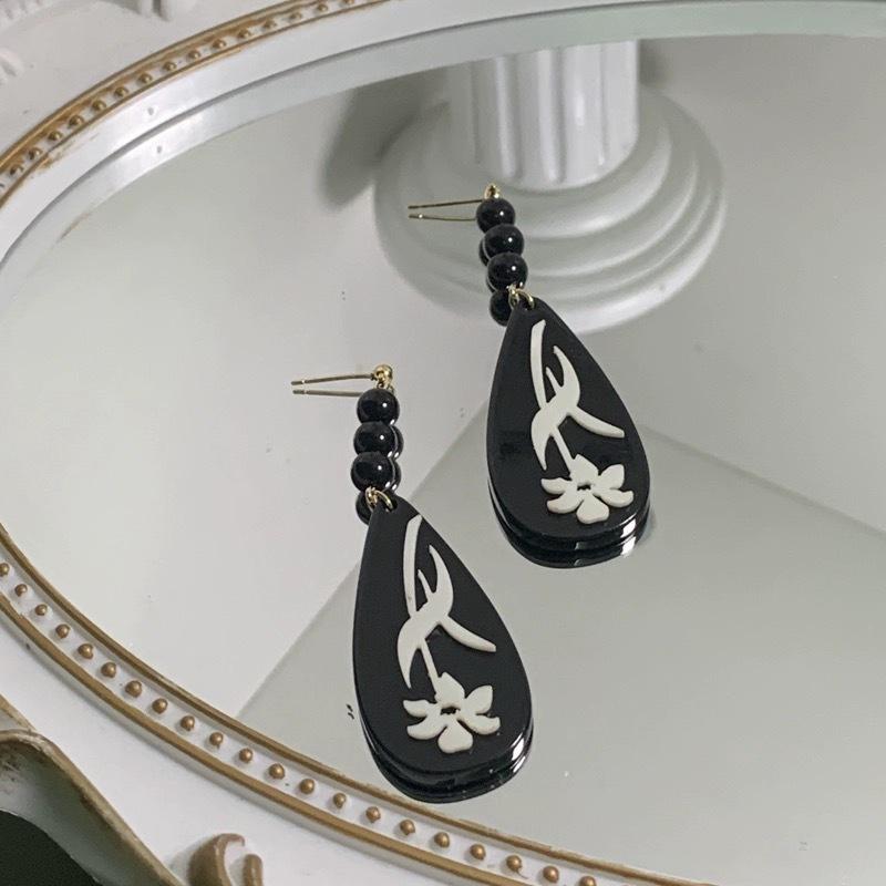 New Chinese Ethnic Style Retro Versatile Earrings Chinese Style Ancient Style Fringed Earrings Cheongsam Hanfu Cold Ear Jewelry