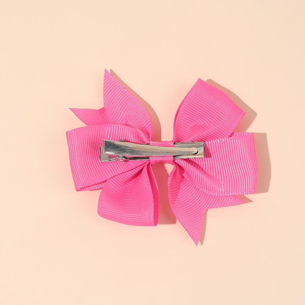 10Pcs Baby Girls Solid Bow Hair Clips Grosgrain Ribbon Bownot Hairpins Children Headwear Hair Accessories