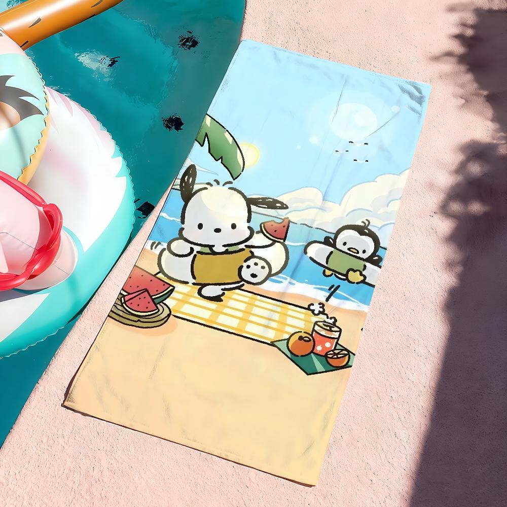 

Sa Cute P-Pochacco Cartoon Towel Quick Dry Soft Yoga Swimming Fitness Mountain Climbing Large Beach Towels W40*H60(CM)