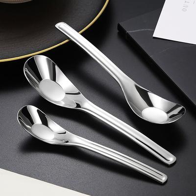 Colher de Sopa Espessa Infantil Aço Inoxidável 316 Colher para Refeição e Alimentação de Bebê Doméstico Colher de Sopa para Bebê Colheres para Alimentos Complementares