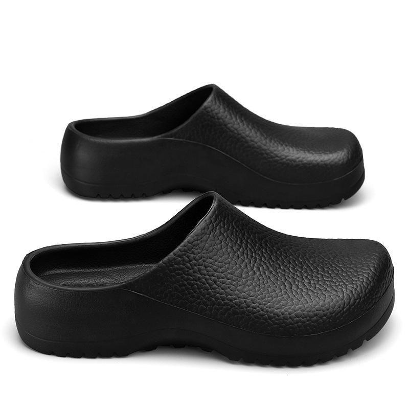 

Men s Plus Size Waterproof Closed-Toe Chef Slippers - Oil-Proof EVA Shoes for Hotel, Restaurant, and Nursing. 38-39