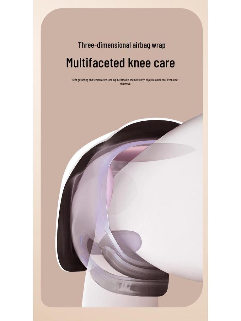 Wireless Heated Knee Massager with Red Light Therapy and Kneading Function