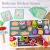 Children Barbecue Food Kitchen Toys Miniature Food Pretend Play Matching Cutting Games Toddlers Montessori Education Wooden Toy