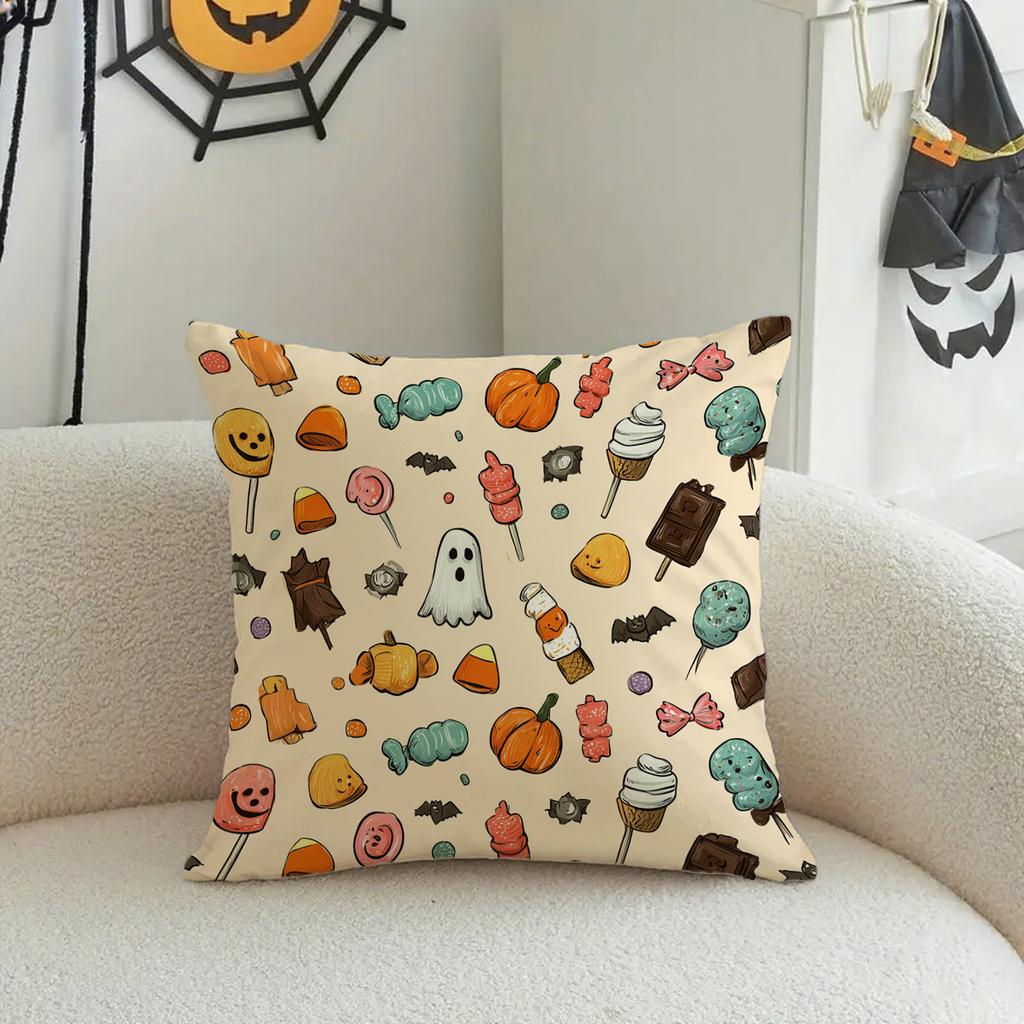 Halloween-themed Ghosts Reading PillowsSuitable for Sofa Car Bedroom Decorative Cushion Cover Pillow Cover