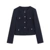 Autumn new women's style design sense fashion versatile casual button coat