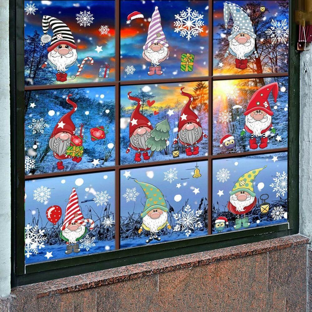 

Счастливого Рождества Съемные наклейки Decal Clings Съемные наклейки на окна Rudolph Windowcase