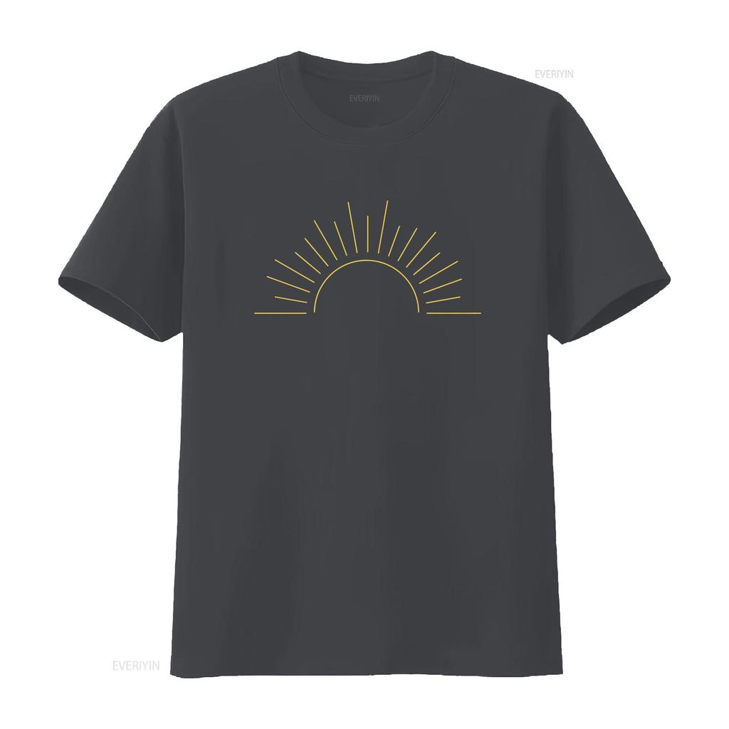 Tričko SunseT Sluneční Světlo Sluneční Paprsky Boho Barvené v Kusu Nadměrné Buď Světlo Vintage Vyprané Měkké Pohodlné Grafické Ležérní