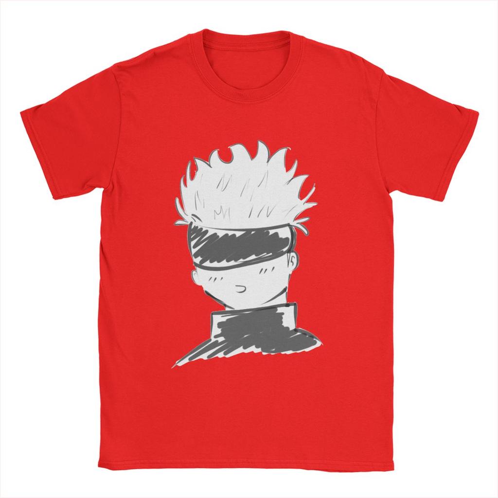 Funny Gojo Satoru T-Shirts for Men Round Neck 100% Cotton T Shirts JJK Anime Short Sleeve Tee Shirt 5XL Tops