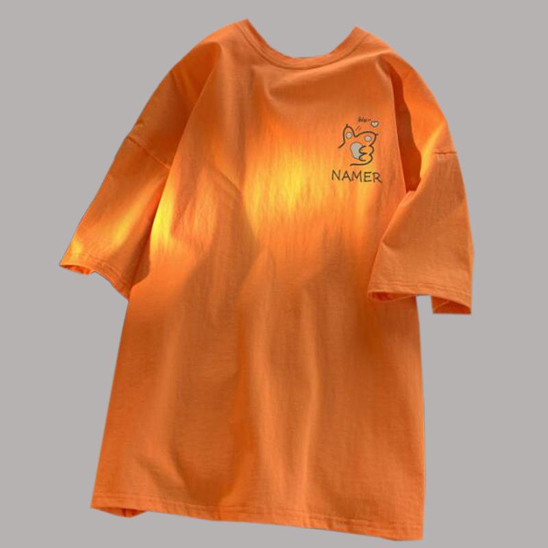 Original Cotton Short Sleeve Women's Casual Summer Loose Simple Trend Tops