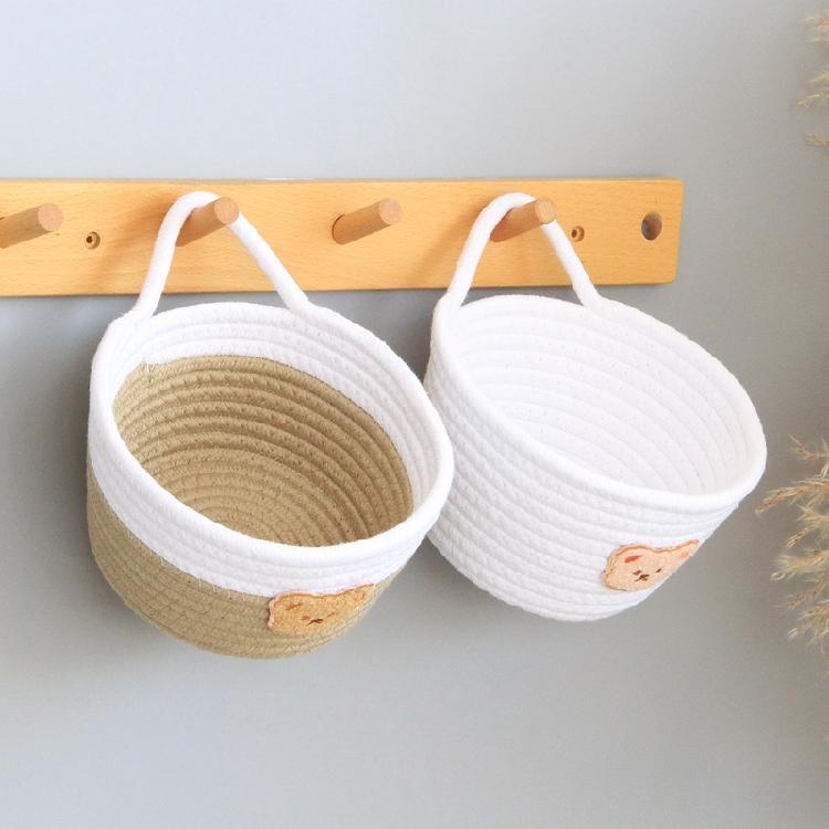 Small Woven Storage Baskets with Handles Basket for Kids Home Decor Toy Basket