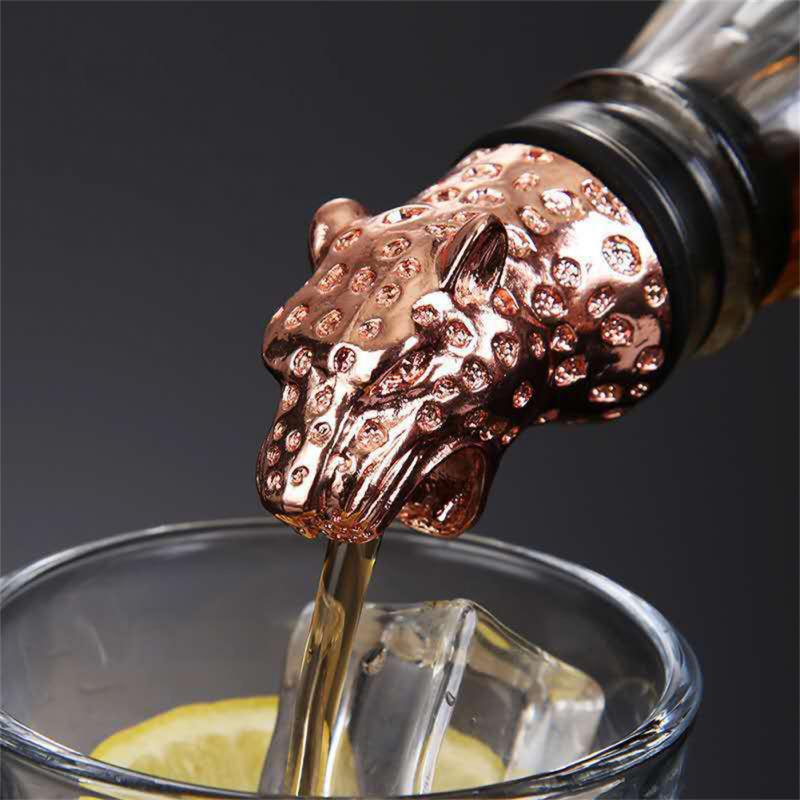 Wine Pourer Deer Elk Lion Wine Stopper Stainless Steel Bartender Tool Deer Head Wine Mouth Wedding Party Bottle Stoppers