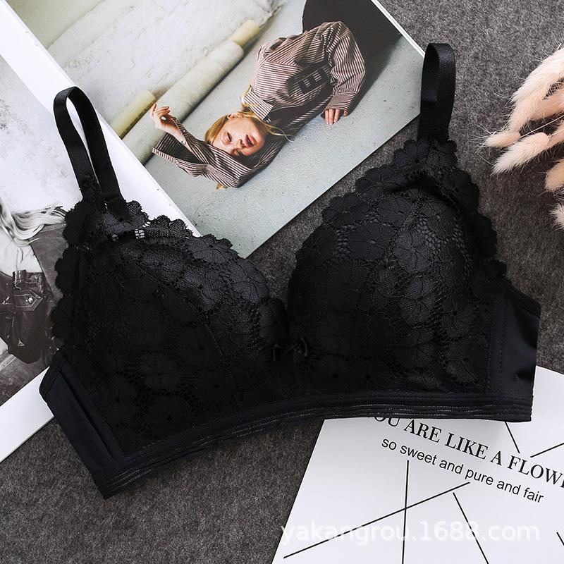 

Бюстгальтер для девочек, удобное бесшовное нижнее белье, небольшой бюстгальтер с ощущением груди 70B чёрный