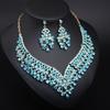 2026 European and American Bridal Banquet Crystal Collarbone Necklace Earring Set Women's Dress Jewelry Manufacturer