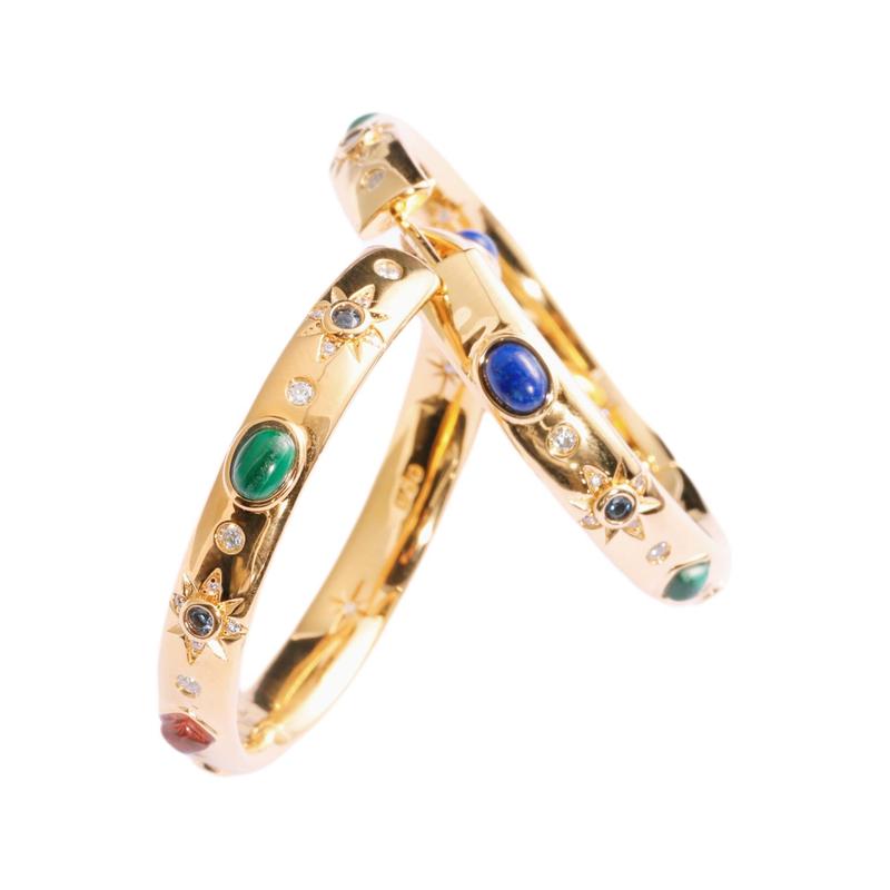 APM Monaco Roman colorful stone 925 silver earrings for women AE13268MY
