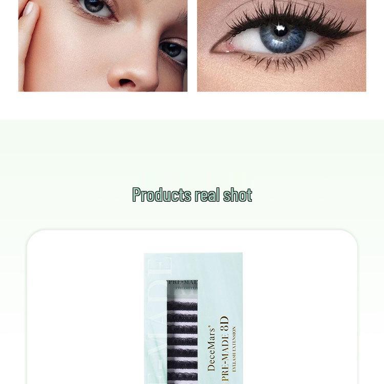 DeceMars 8D Pre-made Grafting Eyelashes for Technicians - Dense, Natural, Beautiful Lash Extensions with Non-Scattered Roots.