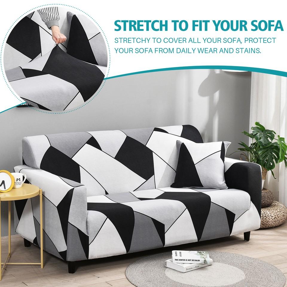 Sofa Cover Stretch Chair Sofa Covers Elastic Sofa Cover for 1-4 Seater L Shape