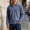Men's Retro Corduroy Long Sleeve Shirt with Lapel Collar for Casual Everyday Wear