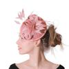 Deep Leather Powder Boutique Banquet Mesh Top Hat Hemp Headgear Bridal Wedding Dress Mesh Feather