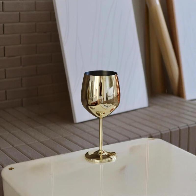 Golden Copper Plated Metal Wine Glass