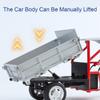 1:16 Retro Walking Tractor Model Toy Car Hand Crank Sound Light Rear Bucket Lifting Diecast Metal Vehicle Gifts for Children