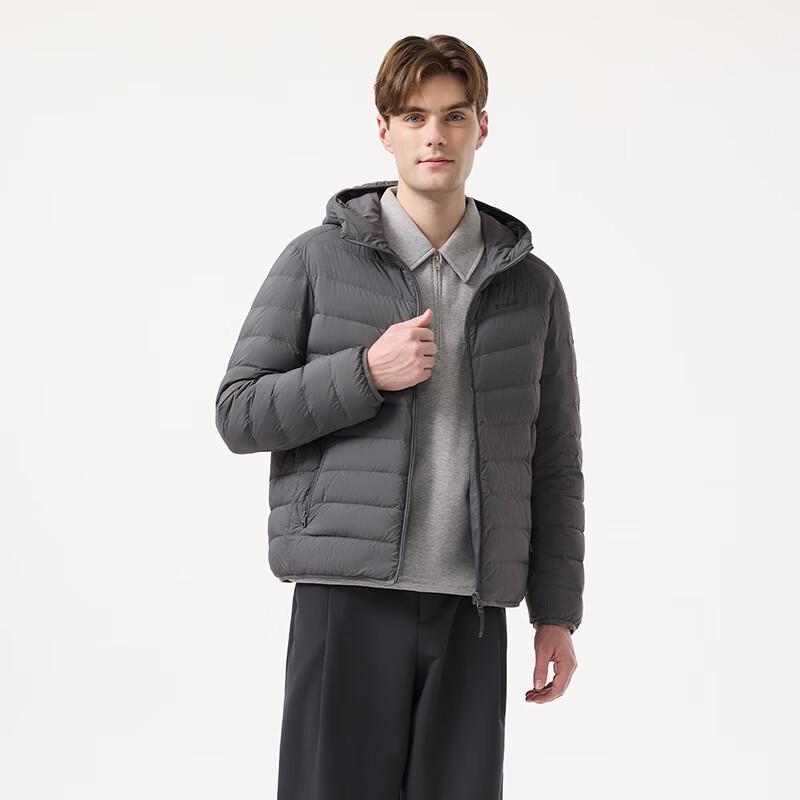 Tambour Men's Lightweight Short Hooded Down Jacket TA5330221A