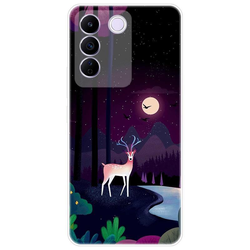 For Vivo V27e V 27e Case Soft Silicone Back Cover Cartoon Phone Case Diversification