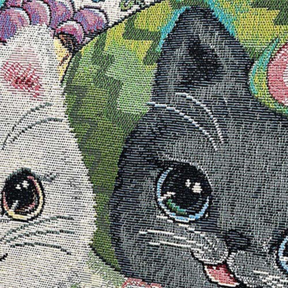 Large Capacity Ethnic Style Handbag Embroidery Animal Shoulder Bag Casual Cute Cat Cloth Bag Women