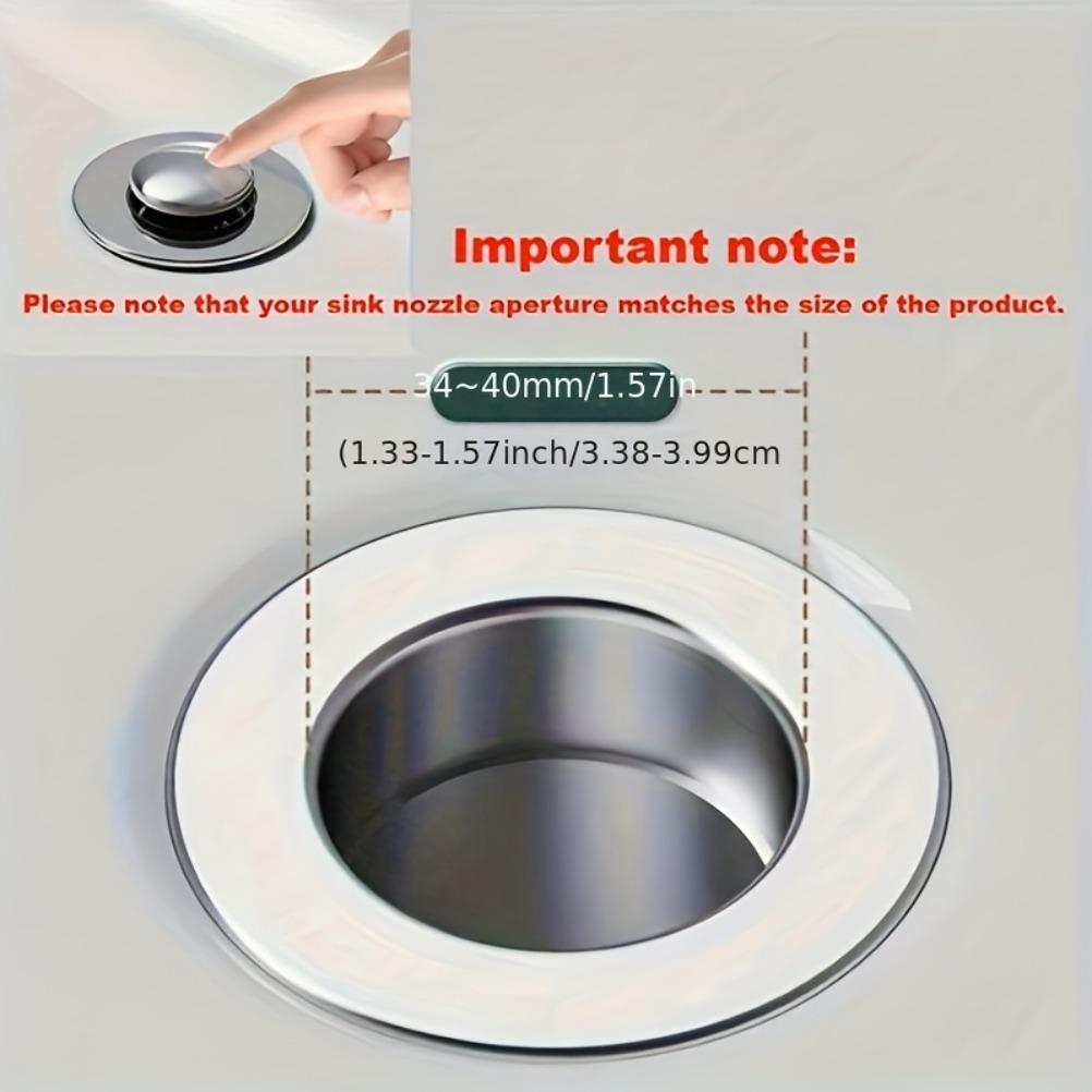 Expandable Sink Drain Plug 304 Stainless Steel Mesh 1.34-1.57 Inch Drainage Outlet Sink Filter Screen Bathroom Accessories