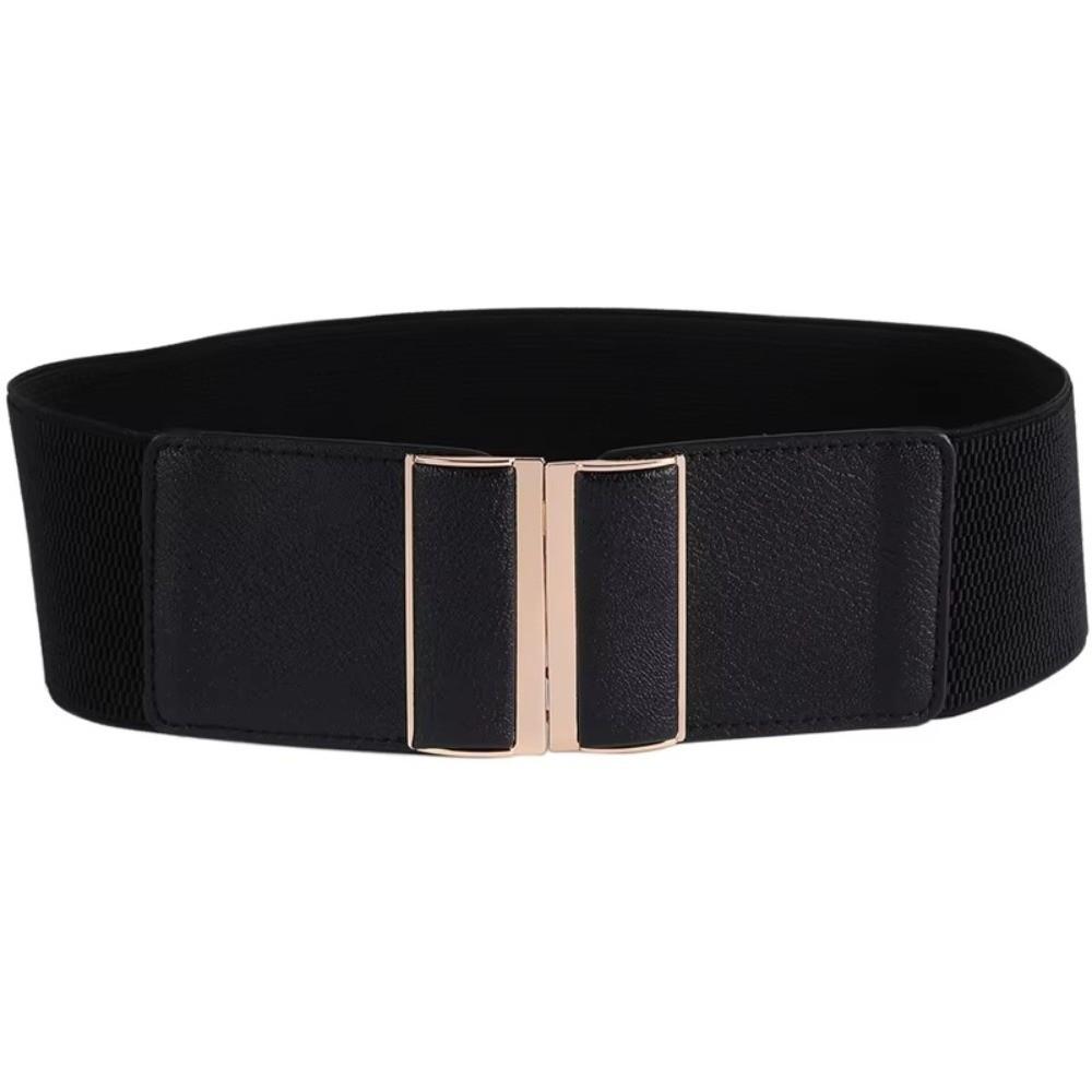 Waist Defining Elastic Wide Belts Solid Color Dress Belt Stretch Waistband  Coat Accessories