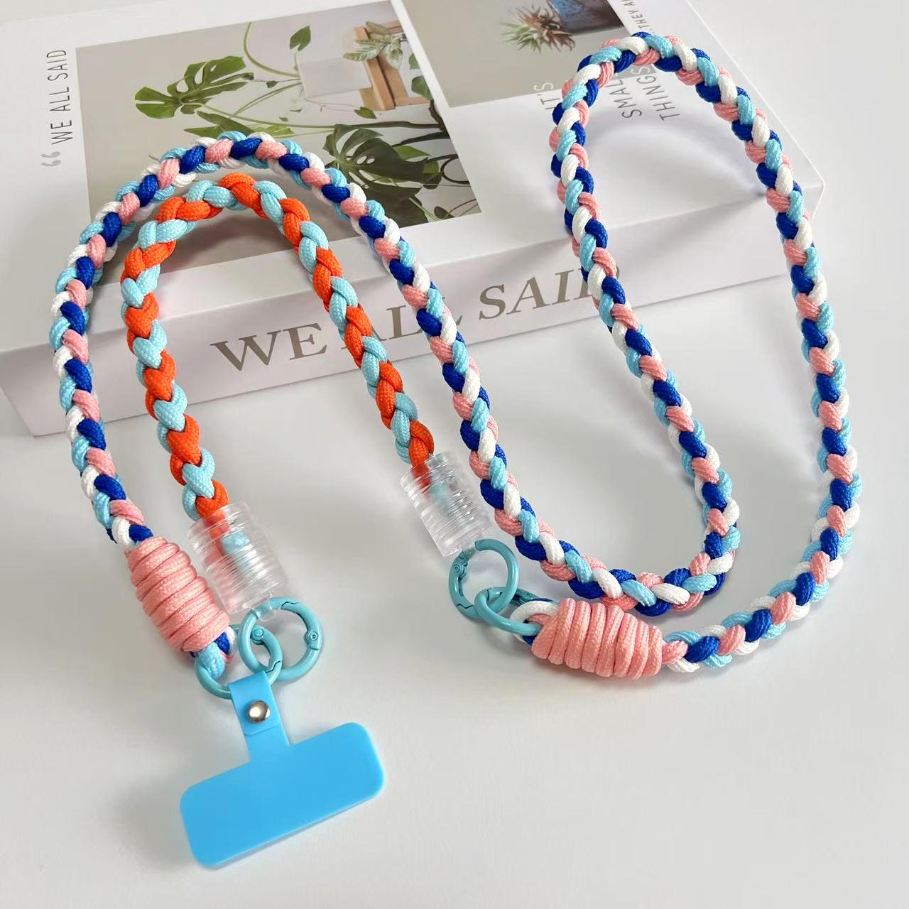 

DIY Three-in-One Woven Lanyard, Fashionable Mobile Phone Crossbody Bag, Long Rope, Multi-Functional Detachable Wrist Short Rope Polyester / Nylon