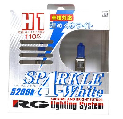 Racing Gear Sparkle White 5200K Halogenlampen, H1, 2er-Pack, G10K