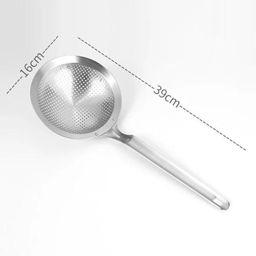 304 Stainless Steel Skimmer Strainer Colander Mesh Deep Fryer Oil Frying Scoop Noodles Dumpling Sieve - Kitchen Tools