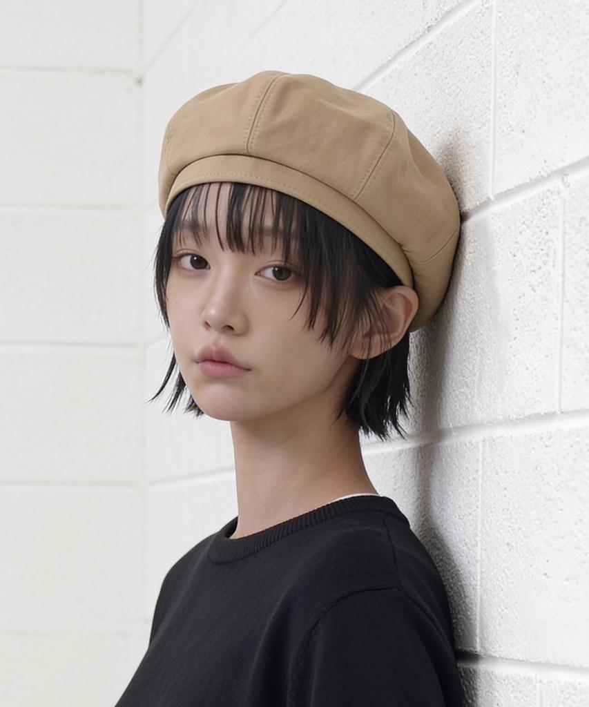 Eondeokeonteulolseutyudio Cotton Beret Bread Beret / Bio / Desert
