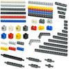 MOC Technischer Balken Bausteine Mit Noppen Langer Balken mit Loch Dicke Steine Kompatibel 3703 3895 2730 3894 3701