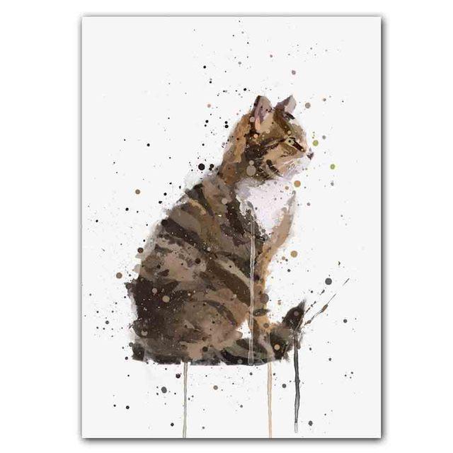 Neue Nordic Abstrakte Tier Poster Wand Malerei Abstrakte Splash Tinte Kunst Leinwand Malerei Wohnzimmer Korridor Hause Dekoration Wandbild Kein Rahmen