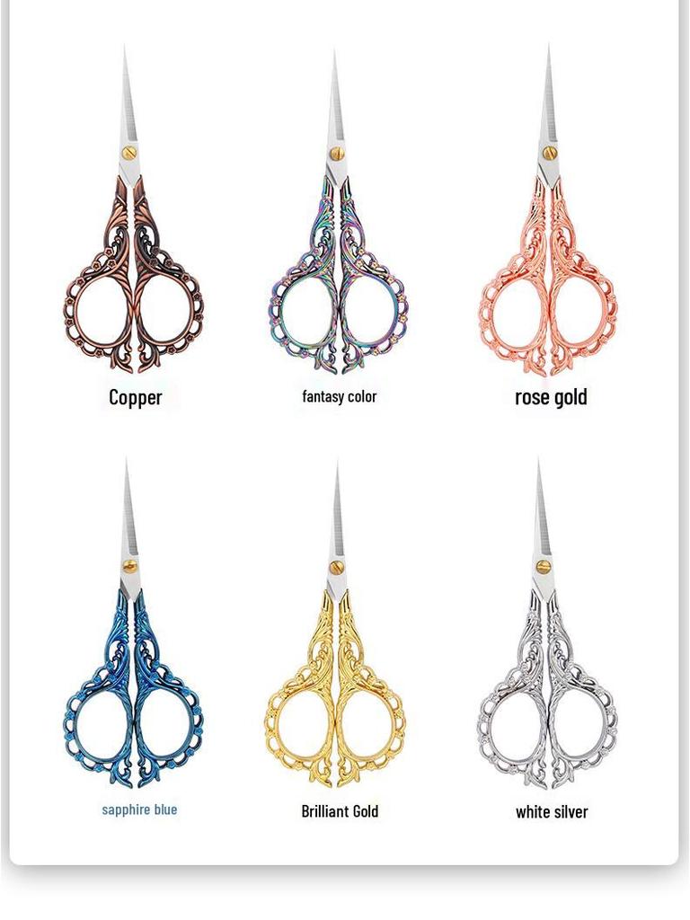 Mini Portable Stainless Steel Pointed Scissors for Cross Stitch, Thread, and Paper Cutting