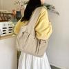 Pleated Multi-Pocket Design Nyl Shoulder Bags for Women Large Capacity Ladies Underarm Tote Lightweight Simple Female Handbags